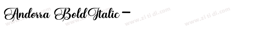 Andorra BoldItalic字体转换